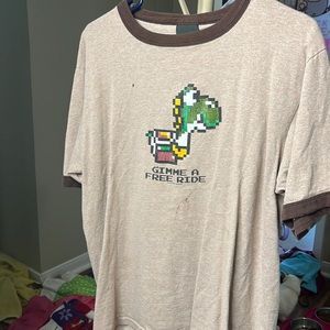 Yoshi t shirt no size on the tag but I assume it’s a large or xl